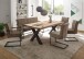 Bank >Linda< in taupe/anthrazit aus Mikrofaser/Metall - 160x93,5x67cm (BxHxT)
