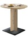 Esstisch >Judd< rund, ausziehbar bis 120cm, Asteiche Dekor - 80/120x75x80cm (BxHxT)