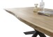 Esstisch >Jill< in Akazie/schwarz aus Massivholz/Metall - 200x76,5x100cm (BxHxT)