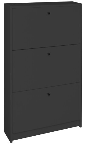 Schuhkipper >Flap< in anthrazit matt lack, Holzwerkstoff - 60x104x16cm (BxHxT)