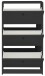 Schuhkipper >Flap< in anthrazit matt lack, Holzwerkstoff - 60x104x16cm (BxHxT)