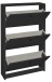 Schuhkipper >Flap< in anthrazit matt lack, Holzwerkstoff - 60x104x16cm (BxHxT)