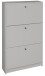 Schuhkipper >Flap< in kreidegrau matt lack, Holzwerkstoff - 60x104x16cm (BxHxT)