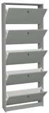 Schuhkipper >Flap< in pine green matt lack, Holzwerkstoff - 60x168x16cm (BxHxT)
