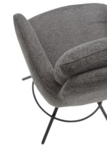 Barhocker >Solveig< (2er-Set) in grau/schwarz - 54x103,5x60 (BxHxT)