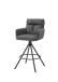 Barhocker >Solveig< (2er-Set) in grau/schwarz - 54x103,5x60 (BxHxT)