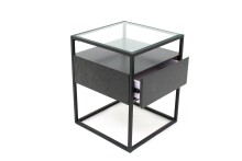 Beistelltisch >1030-05< in Schwarz, Schwarz - 40x50x40cm (BxHxT)