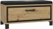 Sitzbank >Travis< in Artisan Eiche / schwarz Eiche - 89,4x44,7x41,5 (BxHxT)