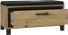 Sitzbank >Travis< in Artisan Eiche / schwarz Eiche - 89,4x44,7x41,5 (BxHxT)