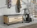 Sitzbank >Travis< in Artisan Eiche / schwarz Eiche - 89,4x44,7x41,5 (BxHxT)