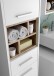 Hochschrank >Milano< in Weiß, Absetzungen: Wildeiche - 38x190x30 (BxHxT)