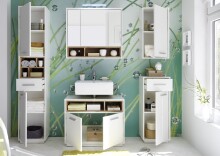 Hängeschrank >Milano< in weiss aus Holzwerkstoff E1 - 38x72x23 (BxHxT)
