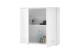 Hängeschrank >Peter< in Weiß Hochglanz aus MDF - 76x71x23cm (BxHxT)