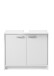 Waschbeckenunterschrank >Smash< in Weiß matt aus MDF - 63x55x29cm (BxHxT)