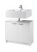 Waschbeckenunterschrank >Smash< in Weiß matt aus MDF - 63x55x29cm (BxHxT)
