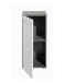 Badkommode >Gloss< in Weiß-Anthrazit - 34x72x31 (BxHxT)