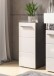 Badkommode >Gloss< in Weiß-Anthrazit - 34x72x31 (BxHxT)