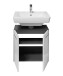 Waschbeckenunterschrank >Gloss< in Weiß-Anthrazit - 60x62x31 (BxHxT)