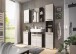 Waschbeckenunterschrank >Gloss< in Weiß-Anthrazit - 60x62x31 (BxHxT)