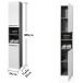 Hochschrank >Gloss< in Weiß-Anthrazit - 34x190x31 (BxHxT)