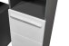 Badezimmer-Set >Gloss< in Weiß-Anthrazit - 180x190x31 (BxHxT)