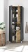 Hochschrank >Line< in Anthrazit-Eiche Artisan Nachbildung - 76x191x31 (BxHxT)