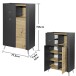 Badkommode >Line< in Anthrazit-Eiche Artisan Nachbildung - 78x126x40 (BxHxT)