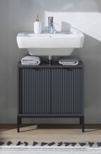 Waschbeckenunterschrank >Lucera< in Grau - 60x60x32...