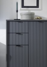 Badkommode >Lucera< in Grau aus Grau matt MDF Tiefzieh - 60x106x32cm (BxHxT)