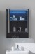 Badezimmerspiegelschrank >Lucera< in Grau aus Glas - 60x75x20cm (BxHxT)