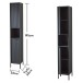 Hochschrank >Lucera< in Grau aus Grau matt MDF Tiefzieh - 32x192x32cm (BxHxT)