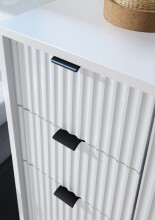 Waschbeckenunterschrank >Lucera< in Weiß aus Weiß-MDF - 60x60x32cm (BxHxT)