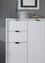 Waschbeckenunterschrank >Lucera< in Weiß aus Weiß-MDF - 60x60x32cm (BxHxT)