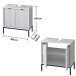Waschbeckenunterschrank >Lucera< in Weiß aus Weiß-MDF - 60x60x32cm (BxHxT)
