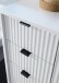 Badkommode >Lucera< in Weiß aus Weiß-MDF - 60x106x32cm (BxHxT)