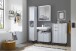 Badkommode >Lucera< in Weiß aus Weiß-MDF - 60x106x32cm (BxHxT)