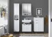 Badkommode >Lucera< in Weiß aus Weiß-MDF - 60x106x32cm (BxHxT)