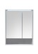 Badezimmerspiegelschrank >Lucera< in Weiß aus Glas - 60x75x20cm (BxHxT)