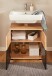 Waschbeckenunterschrank >Riom< in Eiche Artisan-Schwarz matt - 60x55x37 (BxHxT)