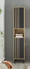 Hochschrank >Vassili< in Schwarz-Eiche Artisan...
