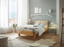 TJARK Modernes Massivholzbett 140x200, Fichte -...