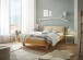 TJARK Modernes Massivholzbett 180x200, Fichte - Komfortables & hochwertiges Balkenbett mit gepolstertem Kopfteil - 186 x 89 x 219 cm (B/H/T)