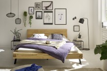 WORB Modernes Massivholzbett 180x200 - Komfortables &...