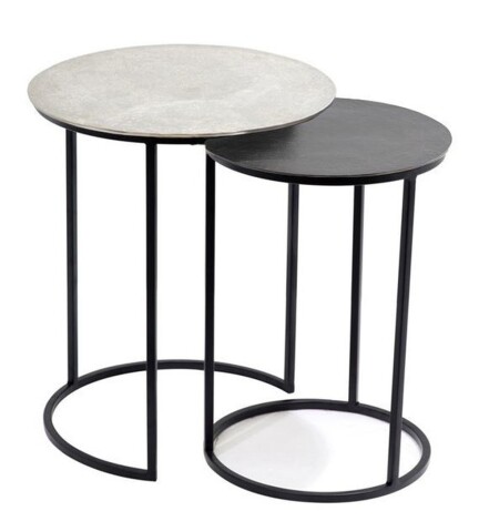 Beistelltisch >1044-05< in Aluminium und Aluminium verzinkt - 42x51x42 (BxHxD)