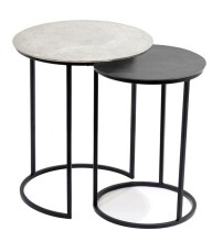 Beistelltisch >1044-05< in Aluminium und Aluminium...