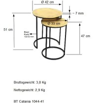 Beistelltisch >1044-05< in Aluminium und Aluminium verzinkt - 42x51x42 (BxHxD)