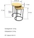 Beistelltisch >1044-05< in Aluminium und Aluminium verzinkt - 42x51x42 (BxHxD)