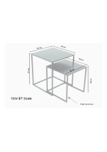 Beistelltisch >1034< in Schwarz, Metall - 40x40cm (BxH)