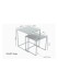 Beistelltisch >1034< in Schwarz, Metall - 40x40cm (BxH)