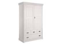 Wäscheschrank >SZ-0132< in weiß -...